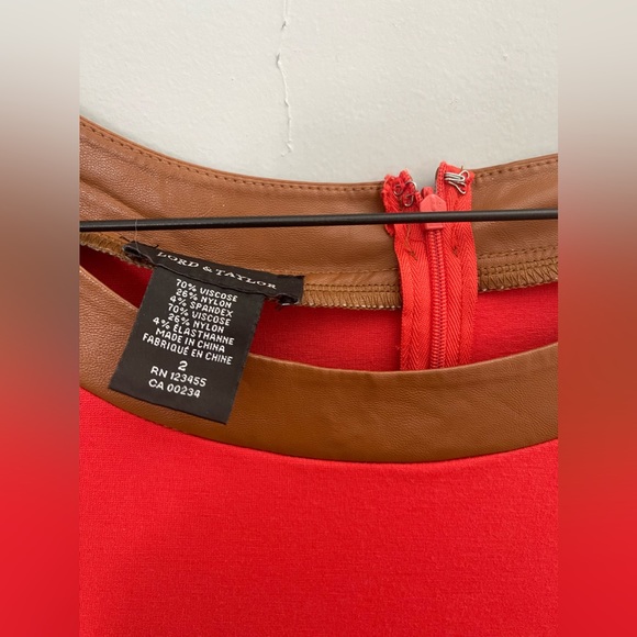 Lord & Taylor leather accent pocket dress - Picture 7 of 7